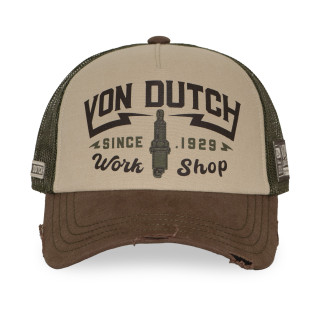 Casquette trucker filet effet usé avec print CREW | VonDutch